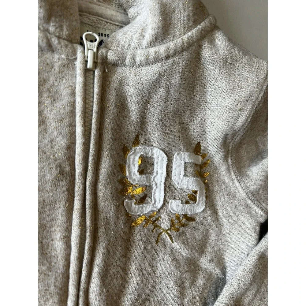 OSHKOSH B'GOSH Girls Kids Size 4 Top Sweater Cardigan Long Sleeve Full Zip Hood